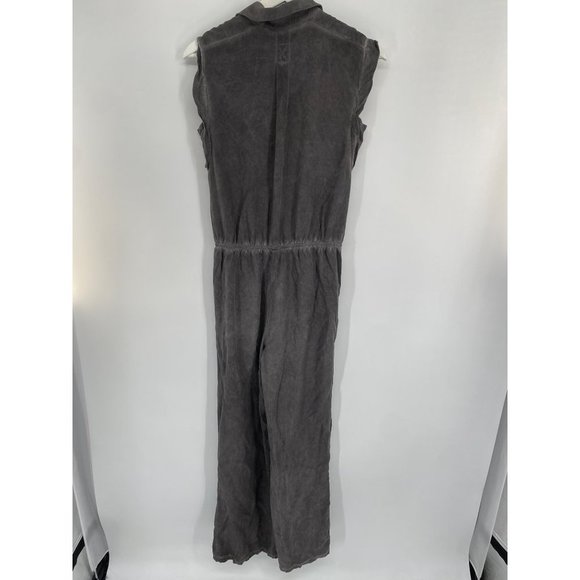 Soft Surroundings Size XS Camilla Gray Jumpsuit Rayon WAIST TIE - Picture 4 of 6